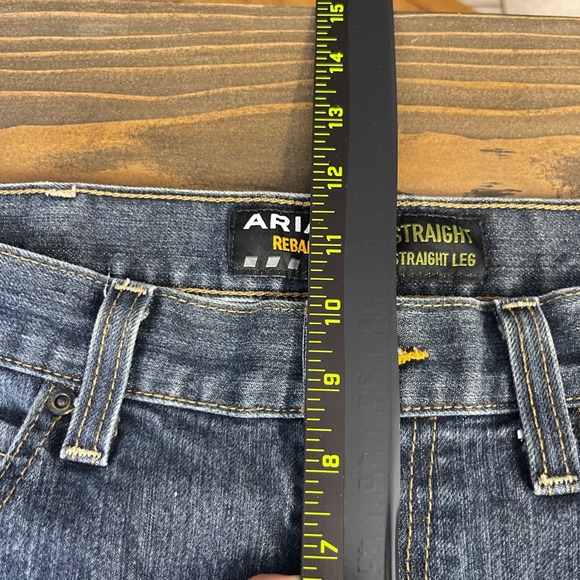 Ariat M5 Rebar Straight Leg Denim Jeans Mens 33x30 Workwear Minimalist Outdoors - Picture 4 of 15